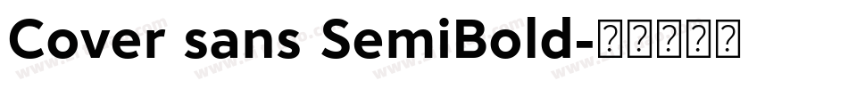 Cover sans SemiBold字体转换